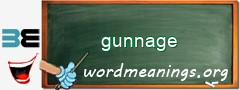 WordMeaning blackboard for gunnage